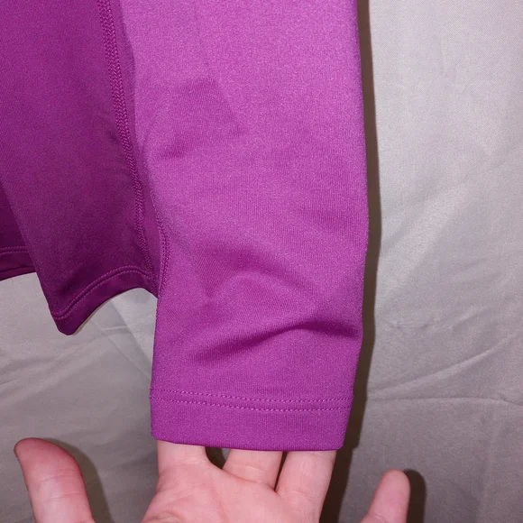 Under Armour Cold Gear Mock Neck Womens Fitted Shirt Size Large Purple - Picture 4 of 11